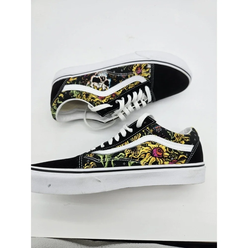 New Vans Old skool Beauty Skull Men Women Unisex Rare‎ Mens 8.5 Womens 10